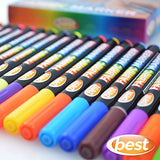 Best Fabric Markers (PACK OF 24 PENS) Non-Toxic - Set of 24 Individual Colors - NO DUPLICATES -