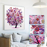 Special Shaped Diamond Art Kits Crystal Diamond Paintings Tree Arts Craft Home Wall Decor(12X12inch/Fall Tree)