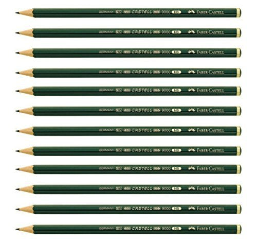 Faber-Castell Pencils, Castell 9000 Art graphite pencils, HB No.2 Pencil for drawing, writing,