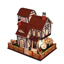 Toy DIY Small Town Hand-Assembled House Model Large Villa Male and Female Toy Art House Creative Gift, 3D Three-Dimensional Assembled Model Toy Display Props