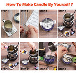 Aibrisk DIY Candle Making Kits Soy Candle Making Kit Supplies Including Candle Make Pouring Pot, Candle Wicks, Wicks Sticker, Candle Wicks Holder, Beeswax, Candles Tins and Spoon