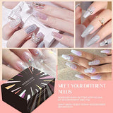 Morovan Acrylic Nail Kit - 42 Colors Glitter Acrylic Nail Powder Monomer Acrylic Nail Liquid Set Nail Tips Acrylic Powder System for Nail Extension and Decoration 3D Manicure DIY Acrylic Nails