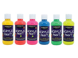 Sargent Art 22-2206 Neon Acrylic Paint, Multicolored 6 Count