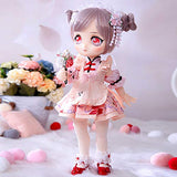 HGFDSA 1/6 BJD Doll Full Set 29Cm 11.4" Ball Joints SD Dolls DIY Toy Action Figure with All Clothes Shoes Wig Hair Makeup Surprise Birthday Gift