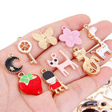 Ownsig 50pcs Mixed Alloy Enamel Charms Pendants DIY for Jewelry Making and Crafting