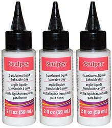 Sculpey Translucent Liquid Bakeable Clay - Mixed with Oil Paints, Colored with Alcohol-Based