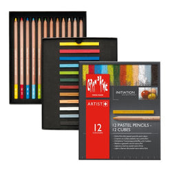 Caran D'ache Pastel Initiation Assortment - 12 Pencils & 12 Cubes (7880.412)