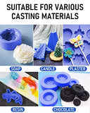 Nicpro Silicone Mold Making Kit 30A, 5lbs (80 oz) Sapphire Blue 3D Silicone Rubber Mold Making, Strong and Food Safe for Casting Resin, Soap, Candle, Clay, DIY Silicone Molds with Gloves,Sticks, Cups