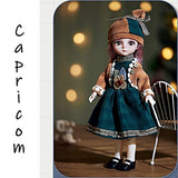 QIANHUI 12 Inch Movable Joints BJD Doll/Clothes 30cm 1/6 Makeup Dress Up Cute Long Hair Dolls with Fashion Dress for Girls Toys (Capricom)