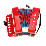 Tosnail Kids Piano Percussion Accordion Musical Toy, Red