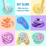 8 Pack Butter Slime Kit, DIY Color Slime for Girls and Boys, Surprise Slime Making Kit, Stress Relief Toy for Kids Party, Birthday Gifts, Educational Toy