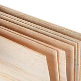 30PCS Balsa Wood Sheets 12x8x1/16 Inch Basswood Sheet Natural Unfinished Wood Board Thin Plywood Board for Architectural Model DIY Maker House Aircraft Ship Boat DIY Craft Wooden Plate Model