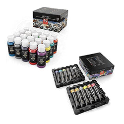 Arteza Metallic and Outdoor Acrylic Paints Bundle, Painting Art Supplies for Artist, Hobby Painters & Beginners