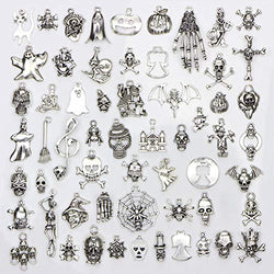 JUNKE Wholesale Retro Dangle Stars Moons Charm Beads Antique Bronze and Smooth Tibetan Silver Alloy