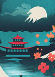 Spirited Away Art Print - Studio Ghibli Wall Art 18 x 24 Unframed Japanese Anime Artwork Haku Dragon Print Hayao Miyazaki Wall Hanging Cool Movie Home Decor, Chihiro Bathhouse Illustration