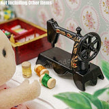 Odoria 1:12 Miniature Vintage Desk Sewing Machine Metal Dollhouse Decoration Accessories
