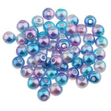 MagiDeal 500 Pieces 4mm Colored Imitation Pearl ABS Plastic Loose Beads Tiny Satin Luster Imitation