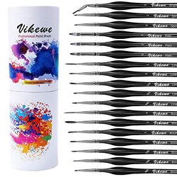 VIKEWE Miniature Paint Brushes Set - 18 PCS Detail Paint Brushes Kit for Painting and Fine Detailing, Artist Paint Brush with Ergonomic Triangular Handle for Art, Acrylic, Oil, Watercolor, Face, Model