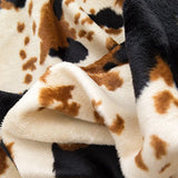 Velboa Wave Print Cow Tan 60 Inch Fabric by the Yard (F.E.®)