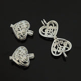 10pcs Love Silver Plate Bead Cage Perfume Essential Oils Diffusing Locket Pendant Charms (B019)