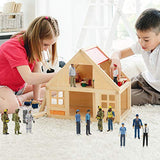 Beverly Hills Doll Collection Sweet Li’l Family Dollhouse Figures - Firefighter, Police Officer, Doctor and More, Set of 10 Action Figure People Doll House Set, Pretend Play for Kids and Toddlers