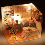 Kisoy Romantic and Cute Dollhouse Miniature DIY House Kit Creative Room Perfect DIY Gift for Friends,Lovers and Families(Gorgeous Dawn)