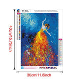 Betionol DIY 5D Diamond Painting Kits for Kids & Adults, Painting Cross Stitch Full Drill Crystal Rhinestone Painting by Number Kits, Girl Dancing with Stars, 12 x 16 inch