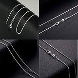 20 PCS Silver Plated Snake Chain with Lobster Clasps for DIY Jewelry Making and Necklace Chain