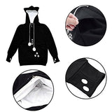 Womens Pet Carrier Shirts Kitten Puppy Holder Animal Pouch Hood Sweatshirt XL