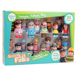 Beverly Hills Doll Collection Sweet Li'l Folks Set of 20 Community and Family Dollhouse Figures Soft Vinyl Play Figures People for All Ages