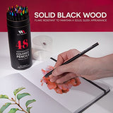 WA Portman 48 Piece Colored Pencil Set - 48 Pack of Coloring Pencils - Art Pencils for Drawing & Coloring - Colored Pencils for Adult Coloring & Colored Pencils For Kids - 48 Color Pencils for Artists