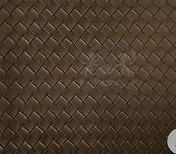 Vinyl Fabric Upholstery Embossed Mini-Checkers 01 BROWN / 54" Wide / Sold by the Yard