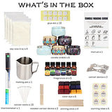 Diy Candle Making Kit for Adult, Complete Candle Making Supplies Kit and Soy Scented Candle Making Gift Set Including Soy Wax, Metal Pot, Fragrances oil, Candle Dyes, Thermometer, Candle Tins and More