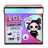 LOL Surprise Furniture Cozy Zone with Dusk Doll and 10+ Surprises, Doll Bedroom Furniture Set, Accessories
