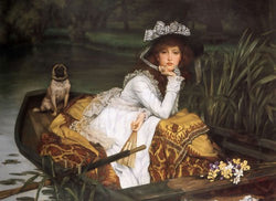 James Jacques Joseph Tissot Young Lady In A Boat 94x72 [Kitchen]