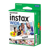 Fujifilm Instax Wide 300 Instant Film Camera (Black) and Instax Wide Instant Film, 20 Exposures