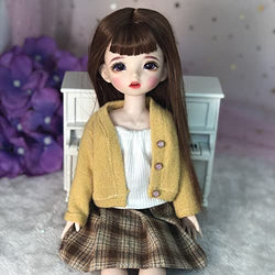 EastMetal 1/6 Scale Anime Style BJD Dolls Ball Jointed Doll Kawaii Fashion Dolls Adorable Cute Doll with Full Set Clothes Shoes Wig Makeup, for Girls Women Gift(Color:2#)