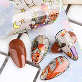 10 Rolls Halloween Nail Stickers - Halloween Nail Foil Transfers Stickers Pumpkin Spider Skull Ghost Witch Nail Decals DIY Nail Art Tips for Manicure Tips Wraps Nail Design