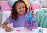 Barbie Doll with Two Fairytale Pets and Fantasy Dress, Barbie “Malibu” Doll from Barbie A Touch of Magic, 7-inch Long Fantasy Hair