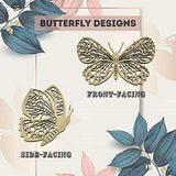 Subvet Customs 18" Unfinished Wooden Butterfly Cutouts, Pack of 2, Side-Facing, Birch Plywood Butterflies, Wood Butterfly Shapes - Spring Decoration, DIY Arts & Crafts for Home