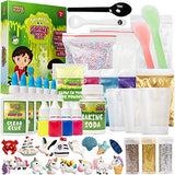 EMBRACE PLAY Slime Kit for Girls and Boys - The Ultimate 56 Piece Slime Kit Slime Supplies Includes Non-Borax Slime Glue, Slime Scents, Slime Add Ins, and Other Slime Ingredients