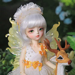 ZDLZDG BJD Doll Girl 1/6 27.5cm Ball Jointed Body Doll with Makeup and Resin Transparent Wings, High-end Humanoid Decoration