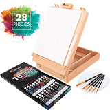 Painting Sets for Adults with Canvas, 18 Tubes of Acrylic Paint, 6 Paint Brushes for Artists - One 9.5 x 11.8 in Canvas Boards for Painting, Free Spatula and Palette Included - Painting Set for Kids