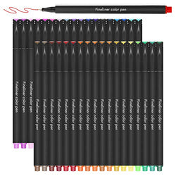 Colored Journal Planner Pens, 36 Colors Fine Point Markers Fineliner Drawing Porous Pen for Bullet Journal Writing Note Taking Calendar Coloring Books