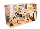 Flever Dollhouse Miniature DIY House Kit Creative Room with Furniture for Romantic Valentine's Gift-Give You Happiness