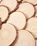 Pllieay 12Pcs 5.5-6 Inch Wood Slices, Unfinished Natural Craft Wooden Circles Tree Slice for DIY Crafts Wedding Decorations Christmas Ornaments Arts Wood Slices