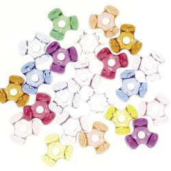 Bulk Buy: Darice DIY Crafts Plastic Tri-Beads Transparent Colors 11mm 1180 pieces (6-Pack) 0601-21