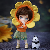 KSYXSL BJD Dolls 1/12 Ball Joints Doll Action Figure Female Body 13cm 5.1 Inch Doll with Clothes Shoes Big Eyes Wig Makeup for Girl as Gift