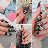 20 Sheet 3D Nail Art Stickers,Gold/Diamond Design Luxury Nail Self-Adhesive Decals Customized Metallic Nail Stickers for Women Girls Salon Home DIY Nail,Nail Tweezers Included