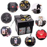 Gift Box Creative Explosion Box , Love Memory DIY Photo Album as Birthday Gift and Surprise Box Ring About Love Flowers Open with 14''x14''(Black) (Click to Select Black)